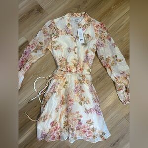 Ever New Rhys Fluted Long Sleeve Minidress Size 2